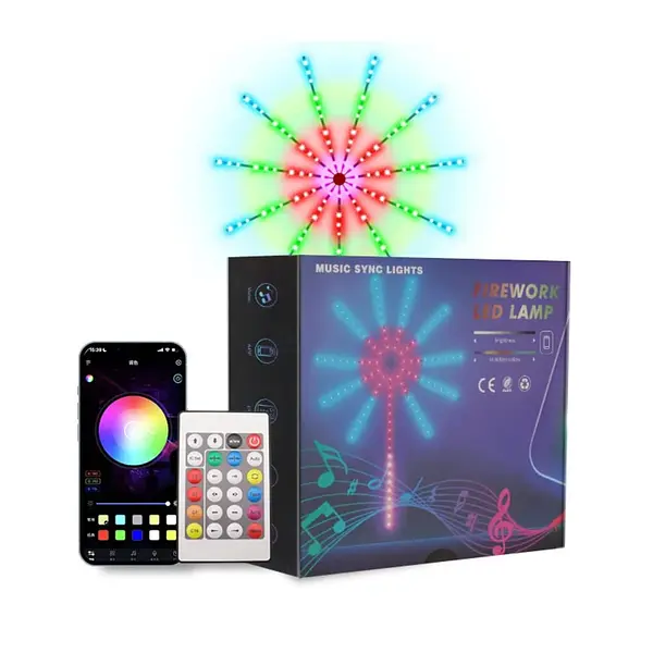 Luz Led Fuegos Artificiales Estrella Control Bluetooth Wifi