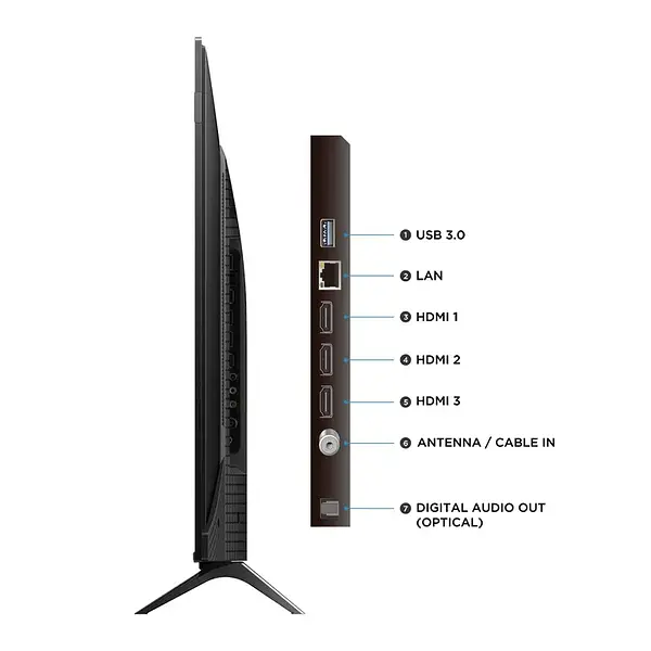 Tv Tcl 43 Pulgadas 43p7k Qled 4k-Uhd Smart Tv 8441