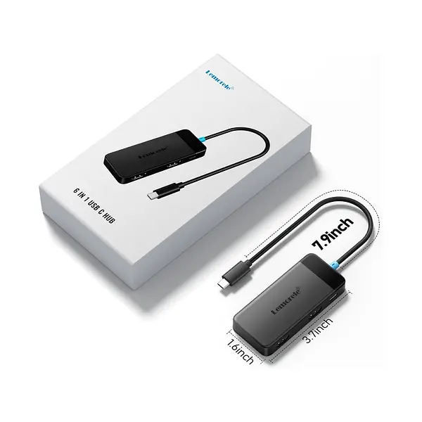 Conversor Multi Adaptador 6 En 1 Type C