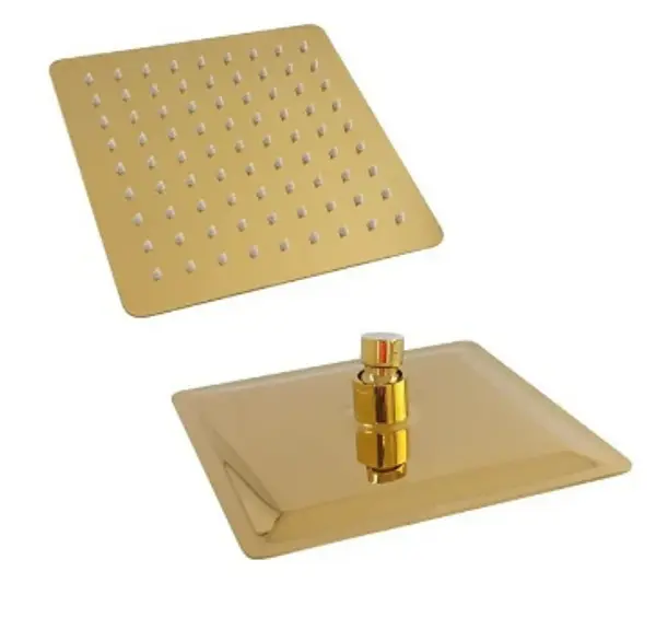 Ducha Cuadrada Dorado Satin 8pl Sg
