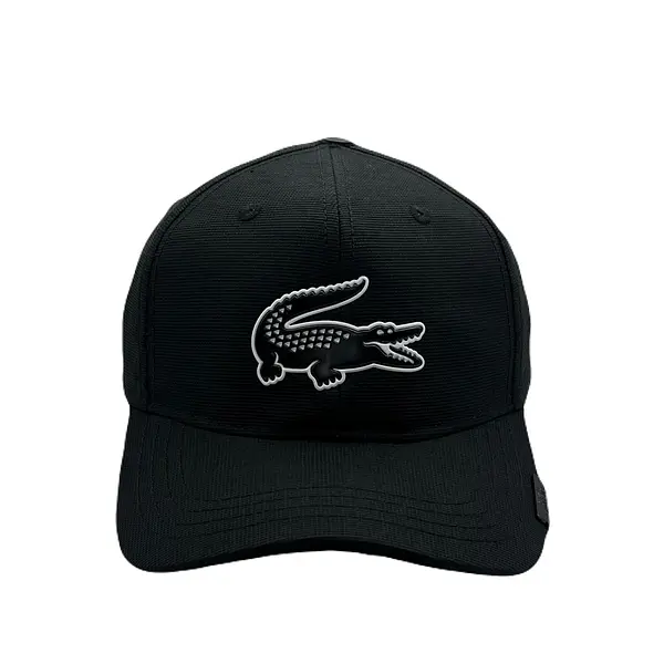 Lacoste Negra Cocodrilo Negro En Goma