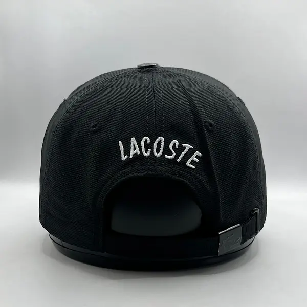 Lacoste Negra Cocodrilo Negro En Goma