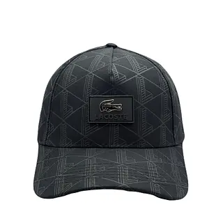 Gorra Lacoste Negra Parche Goma Pin Metálico