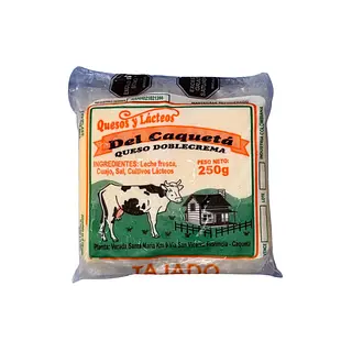 Queso Doblecrema Tajado Caquetá 250gr
