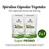 2 X 1 Spirulina Cápsulas Vegetales