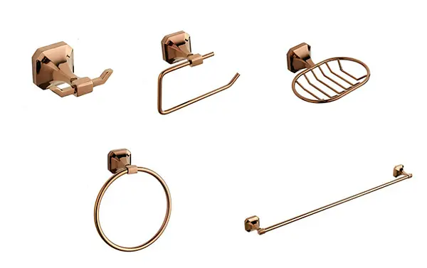 Set Accesorios 5 Pzs Tennessee Oro Rosa Klp