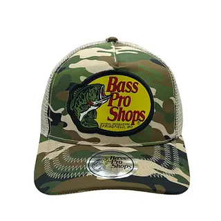 Bass Pro Shops Camuflada Verde Parche Amarillo