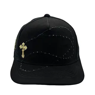 Bélica Rosario Cruz Dorada En Negro