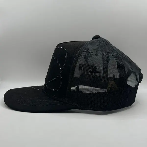 Bélica Rosario Cruz Dorada En Negro