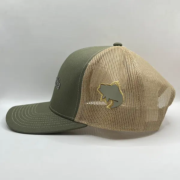 Gorra Columbia Verde Malla Beige