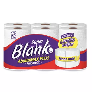 Papel Higienico Super Blanko Megarrollo X 12 Rollos