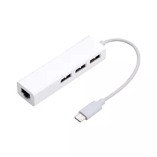 Adaptador Tipo C A Usb 3 Puertos + Lan Rj45
