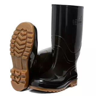 Bota Cerro Pvc Negra De Seguridad Con Puntera