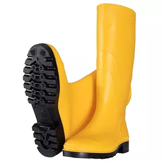 Bota Cerro Pvc Amarilla De Seguridad Con Puntera