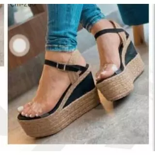 Plataforma Yute Nude Negro