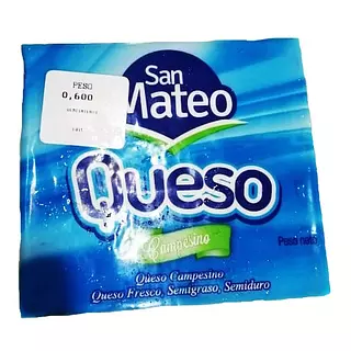 Queso Campesino Entero 500 Gr San Mateo