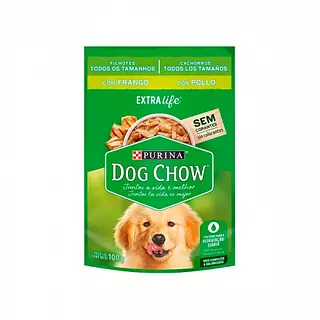 Dog Chow Pouche Con Pollo Puppy De Todos Los Tamaños
