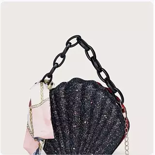 Bolso De Concha Color Negro