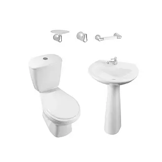Combo Laguna Con Pedestal Blanco