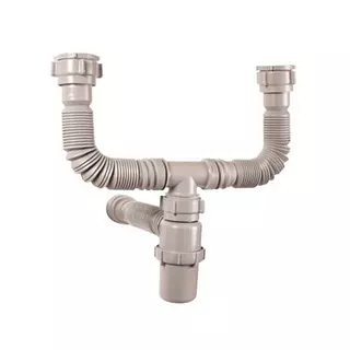 Sifon Botella Flexible Doble Grival