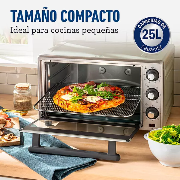 Horno Tostador Y Freidora De Aire Oster 25 Lt Plateado 3645