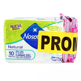 Toallas Nosotras Natural Plus Canalgel