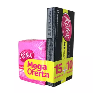 Protectores Kotex Fem Ultra Flexibles+ Tampones