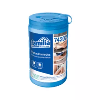 Paños Húmedos Desinfectante Familia X 60