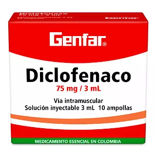 Diclofenaco 75 Mg/ 3 Ml