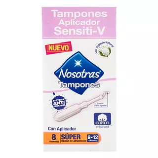 Tampones Nosotras Con Aplicador Super Senst-V