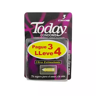 Preservativo Today Ultra Estimulacion Pague 3 Lleve 4