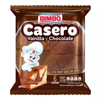 Ponque Casero Vainilla Y Chocolate