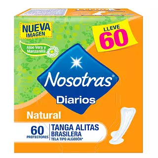 Protectores Nosotras Natural Tanga Alitas Brasileras