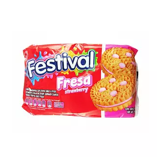 Galleta Festival  Fresa 12x4