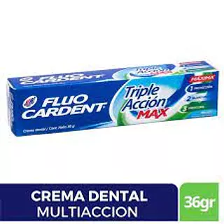 Crema Dental Fluocarden triple Accion Max Menta