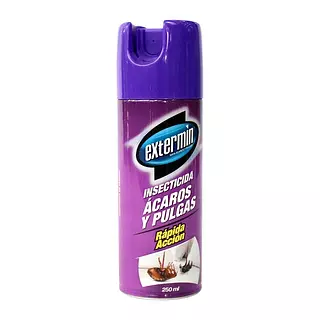 Insecticida en aerosol extermín mata ácaros y pulgas 