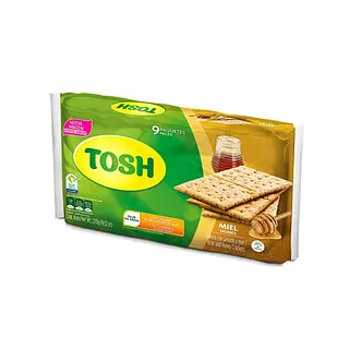 paquete galleta tosh miel x9